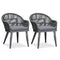 PURPLE LEAF Outdoor Bar Stools Set of 2 Rattan Bar Stools Counter Stools with Back and Cushions  for Patio, Garden, Kitchen