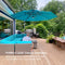 PURPLE LEAF Large Round Patio Cantilever Umbrella for Deck, Pool, Backyard