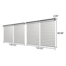 PURPLELEAF Outdoor Louvered Pergola Roller Blinds with Thermal Insulated, UV Protection Waterproof Fabric, Privacy Protection for Pergola, Easy to Install