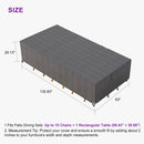 PURPLE LEAF Patio Furniture Cover Waterproof Heavy Duty TPU Coating Tear-Resistant Fabric for Outdoor Rectangular Dining Set