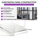 PURPLE LEAF Luxury Sunroom Solarium 360° Transparent Outdoor Living Room with Elegant Curtains Outdoor Gazebo with 4-Side Sliding Doors and Windows for Entertaining
