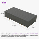 PURPLE LEAF Patio Furniture Cover Waterproof Heavy Duty TPU Coating Tear-Resistant Fabric for Outdoor Rectangular Dining Set