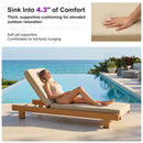 PURPLE LEAF Outdoor Daybed for Patio,  Poolside Chaise Lounge Bed with Cushion, Olefin Blend Fabric, Aluminum Frame Sunbed with Side Table for Deck and Backyard