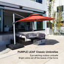 PURPLE LEAF Large Round Patio Cantilever Umbrella for Deck, Pool, Backyard