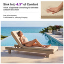PURPLE LEAF Outdoor Daybed for Patio,  Poolside Chaise Lounge Bed with Cushion, Olefin Blend Fabric, Aluminum Frame Sunbed with Side Table for Deck and Backyard