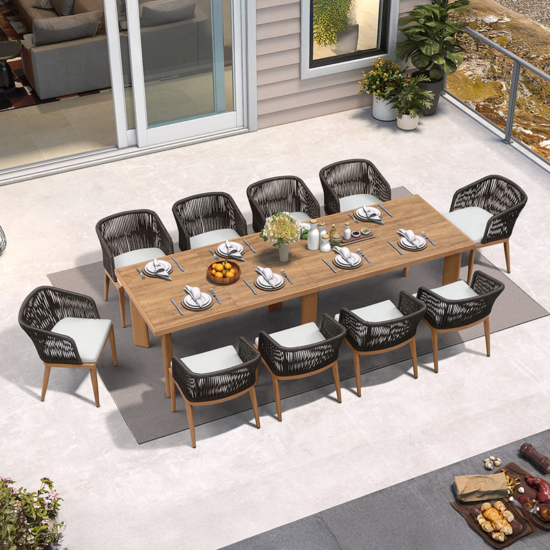 PURPLE LEAF 7/9/11 Pieces Patio Dining Set Cushions Wicker Outdoor Dining Table and Chairs