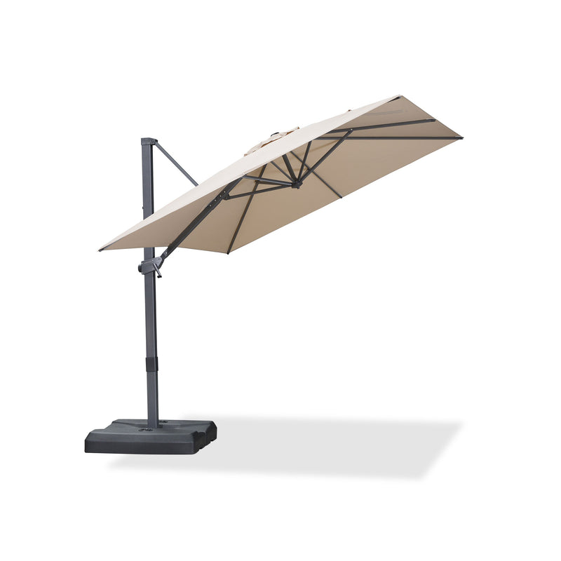 PURPLE LEAF Stepless Tilt Cantilever Umbrella Affordable Outdoor Patio Umbrella