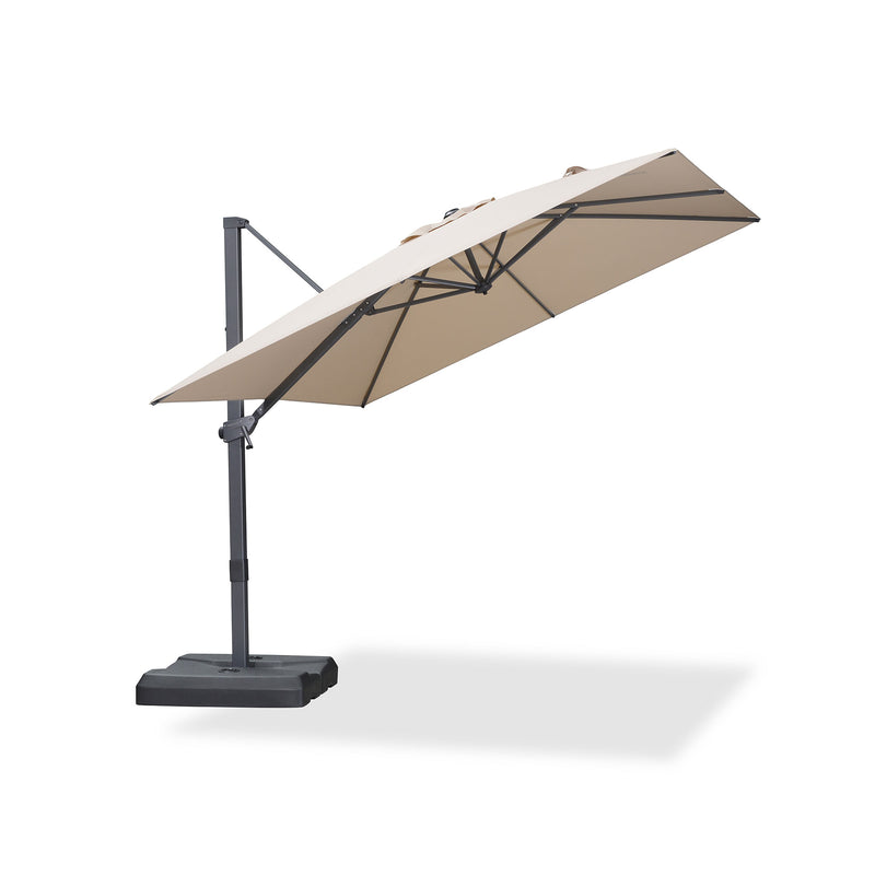 PURPLE LEAF Stepless Tilt Cantilever Umbrella Affordable Outdoor Patio Umbrella