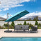 PURPLE LEAF Stepless Tilt Cantilever Umbrella Affordable Outdoor Patio Umbrella
