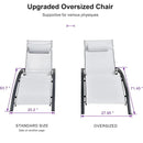 PURPLE LEAF Patio Chaise Lounge Set Outdoor Beach Pool Sunbathing Lawn Lounger Recliner Chair Outside Chairs with Side Table Included