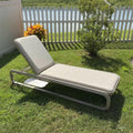 PURPLE LEAF Patio Chaise Lounge Outdoor Set of 2 with Cushion Aluminum Tanning Chair Lounge Adjustable Reclining Set