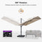 PURPLE LEAF Stepless Tilt Cantilever Umbrella Affordable Outdoor Patio Umbrella