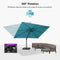 PURPLE LEAF Stepless Tilt Cantilever Umbrella Affordable Outdoor Patio Umbrella