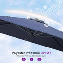 PURPLE LEAF Pool Umbrella Outdoor Cantilever Umbrella with In-ground Base