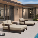 PURPLE LEAF Outdoor daybed Wider Chaise Lounge with Cushion and Pillow