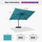 PURPLE LEAF Stepless Tilt Cantilever Umbrella Affordable Outdoor Patio Umbrella