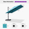 PURPLE LEAF Stepless Tilt Cantilever Umbrella Affordable Outdoor Patio Umbrella