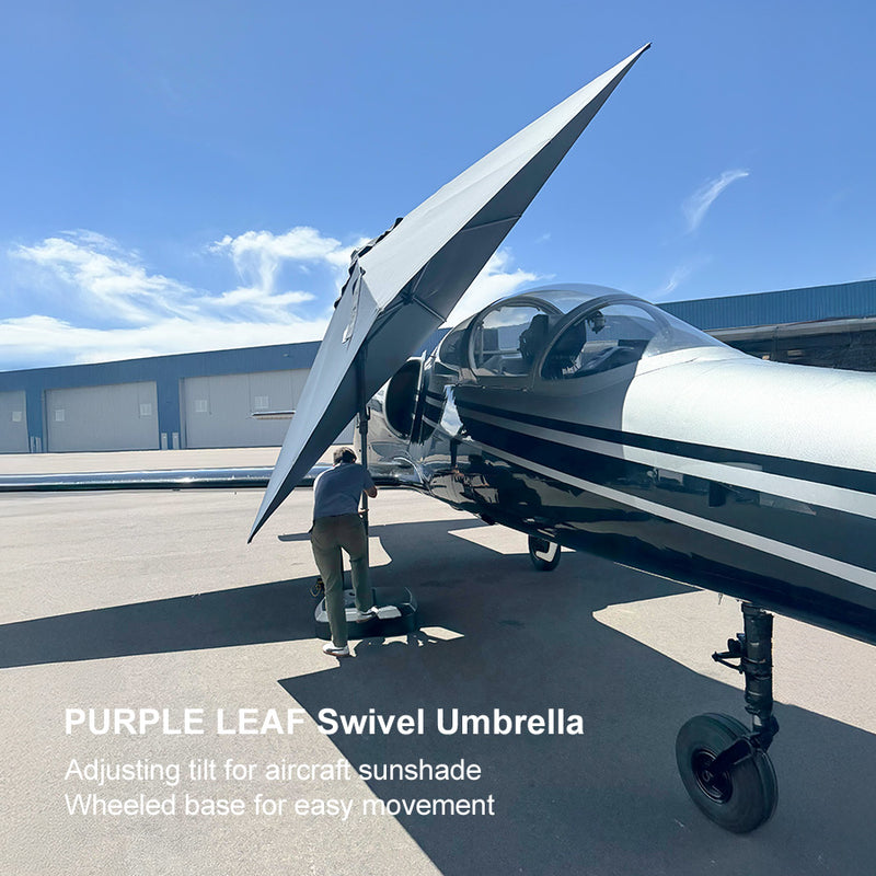 PURPLE LEAF Affordable Patio Umbrella Swivel Left-Right Tiliting Cantilever Umbrella