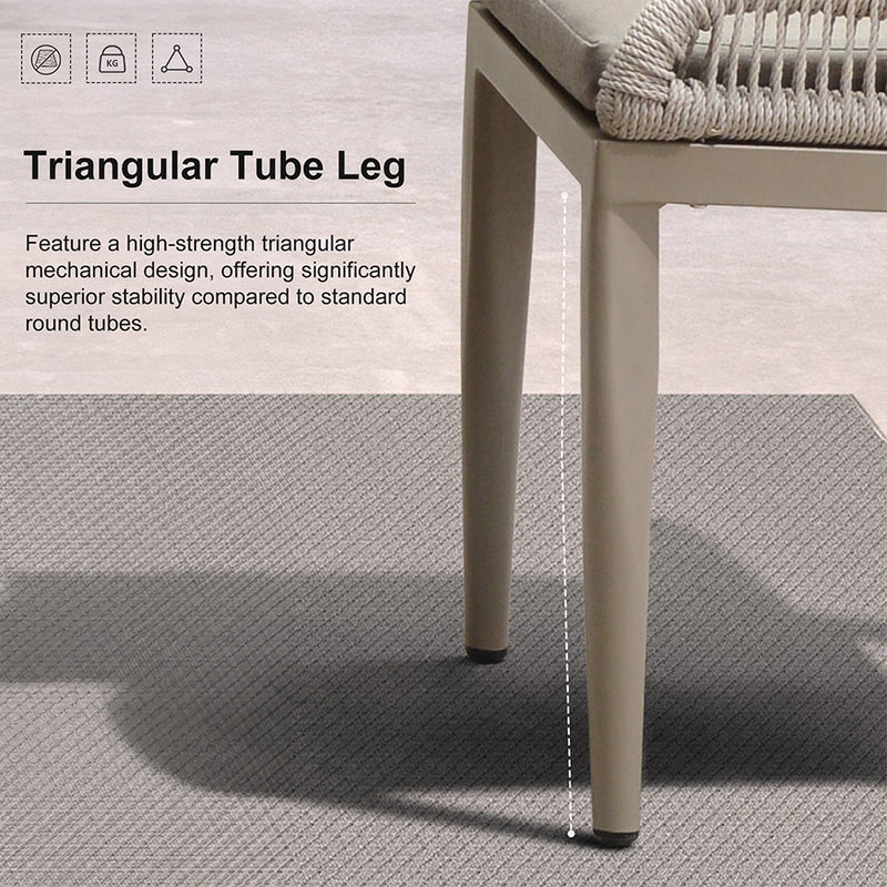 PURPLE LEAF 7/9/11 Pieces Patio Dining Set with Sunbrella Cushions All-Weather Wicker Patio Table and Chairs for Deck, Garden