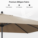 PURPLE LEAF Aluminum Outdoor Market Umbrella Patio Table Umbrella