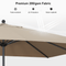 PURPLE LEAF Aluminum Outdoor Market Umbrella Patio Table Umbrella