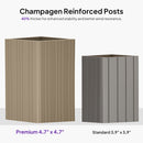 PURPLE LEAF Backyard Gazebo Champagne Hardtop Galvanized Steel Roof Awning and Upgrade Curtain