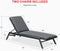 PURPLE LEAF Chaise Lounge Outdoor Chair with Cushion Aluminum Pool Side Sun Lounges Adjustable Reclining Patio Set Pack of 2 Grey