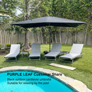PURPLE LEAF Affordable Patio Umbrella Square and Rectangular Cantilever Umbrella