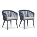 PURPLE LEAF Patio Dining Chairs Set of 2 Aluminum Frame Rattan Dining Chairs with Comfortable Cushions for Deck Garden