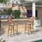 PURPLE LEAF French Bar Stool Set of 2 Outdoor Bar Patio Bar Height Stools Kitchen Counter Chair