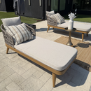 PURPLE LEAF Patio Chaise Lounge Chair  Aluminum Pool Lounge Chairs for Outdoor with 2 Cushions for Deck, Pool, Lawn, Garden, Courtyard, Porch