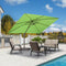 PURPLE LEAF Patio Cantilever Umbrella with Aluminum Offset Hanging for Pool Garden Deck