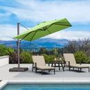 PURPLE LEAF Patio Cantilever Umbrella with Aluminum Offset Hanging for Pool Garden Deck
