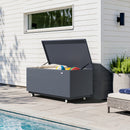 PURPLE LEAF Outdoor Deck Box Waterproof Storage Box Container with Lid Deck Organization for Patio Cushions Side Table Pool Accessories Garden Tools