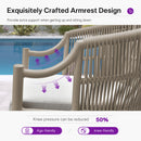 PURPLE LEAF Outdoor Dining Chairs Set of 2 Modern Furniture Chairs with Comfortable Cushions and Aluminum Frame for Outdoor, Indoor, or Kitchen