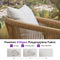 PURPLE LEAF 4-Piece Patio Conversation Set Aluminum Frame Sofa with High-Density Cushions, Wicker Chairs, and Coffee Table for Outdoor Deck Backyard