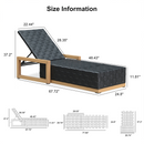 PURPLE LEAF Patio Lounge Chair Modern Outdoor Chaise Lounge with Adjustable Backrest Rattan Chaise Lounge Chairs for Pool Garden Backyard Beach