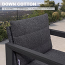 PURPLE LEAF Outdoor Bar Stools Set of 2 Modern Aluminum Barstools with Stainless Removable Cushion Patio Bar Stool for Kitchen Outside Island Backyard