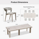 PURPLE LEAF 7 / 9 / 11 pcs Outdoor Dining Set Patio Dining Furniture for Lawn Backyard Deck Brown