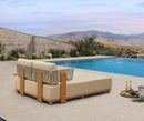 PURPLE LEAF Outdoor Daybed for Patio,  Poolside Chaise Lounge Bed with Cushion, Olefin Blend Fabric, Aluminum Frame Sunbed with Side Table for Deck and Backyard