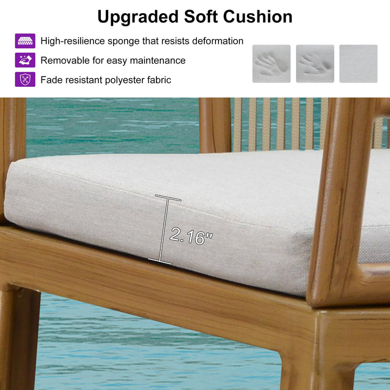 PURPLE LEAF Patio Bar Stools Set of 2 Outdoor Wicker Modern High Bar Chairs Metal Cushioned Barstools with Backs and Ergonomic Armrest for Balcony Garden Indoor Kitchen Island