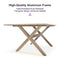 PURPLE LEAF 7/9/11 Pieces Outdoor Dining Set with Aluminium Table and Rattan Chairs, Champagne