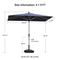 PURPLE LEAF Deluxe Aluminum Market Umbrella, Outdoor Table Umbrella for Patio, Porch