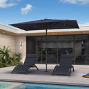PURPLE LEAF Luxury Market Umbrella 1.9"/2.4"/3.1" Pole Commercial Hydraulic Semi-Automatic Umbrella