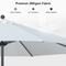 PURPLE LEAF Aluminum Outdoor Market Umbrella Patio Table Umbrella