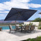 PURPLE LEAF Patio Cantilever Umbrella with Aluminum Offset Hanging for Pool Garden Deck