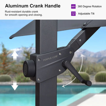 adjustable angle patio umbrella Stepless Tilt Cantilever resistant. Best Choice Products 9ft Fringe