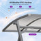 PURPLE LEAF Outdoor Deluxe Modern Swing Chairs with PVC Canopy, Swing for Patio Gadern Porch, Solar LED Light and Cushions Included