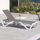 PURPLE LEAF Patio Chaise Lounge Chair Outside Aluminum Plastic Stackable Tanning Chairs for Pool Sunbathing Beach Deck Outdoor Lounger