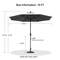 PURPLE LEAF Crank and Tilt Table Umbrella Outdoor Patio Market Umbrella with Visible Hand Crank System